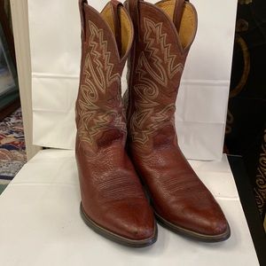 Western - Cowboy Boots. Burgundy Leather 11.5